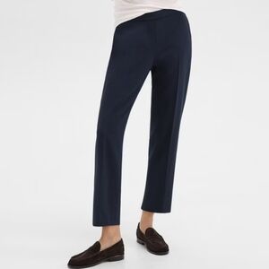Theory Treeca Pull-On Pant in Admiral Crepe Size 4 Blue